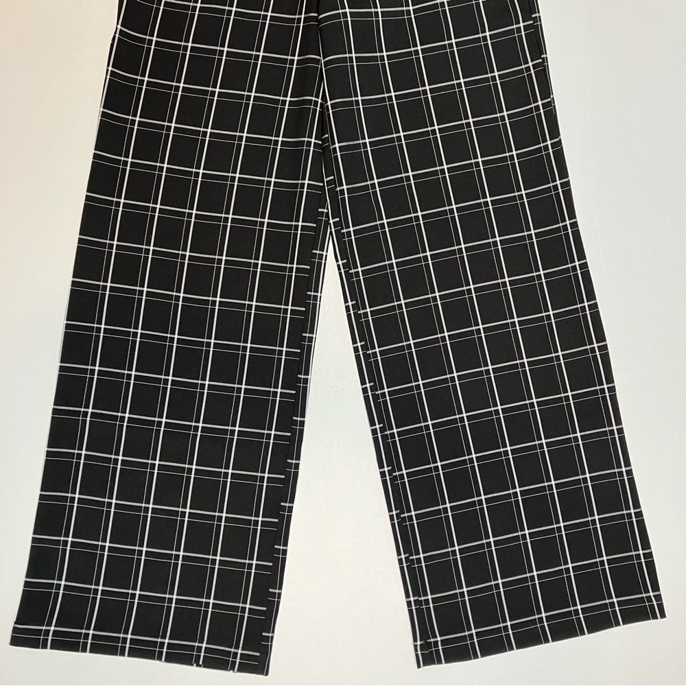 Unique Vintage 1940s Sailor Black & White Windowpane Pants XS 2 *HEMMED* - Picture 4 of 9